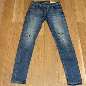 Rag & Bone Extra Slim/Skinny Jeans – Blue Fade/Ripped